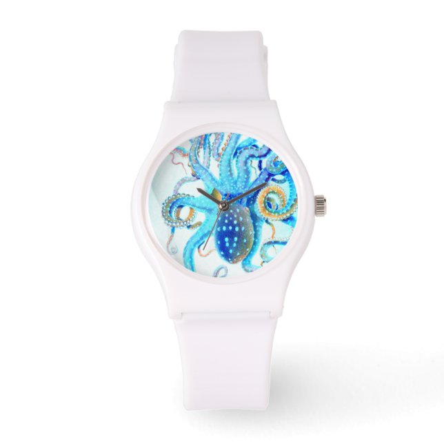 Montre Blue colorful octopus (Recto)