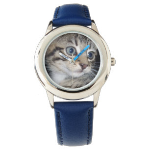 Montre Blue Eyes Fluffy Grey Kitten,