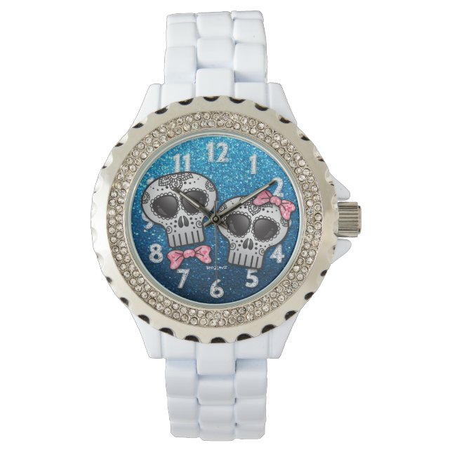 Montre Blue Rose Parties scintillant Moderne Valentine Su (devant)