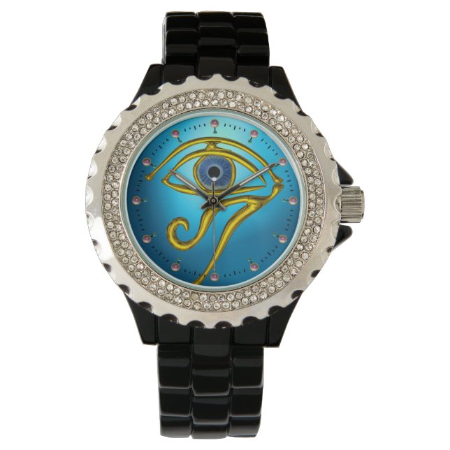 Montre BLUE TALISMAN, OR HORUS EYE Aqua Blue (devant)