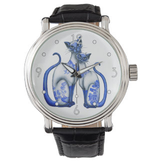 Montre 'Blue Willow Siamese Cats'