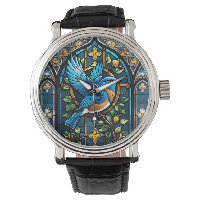Montre Bluebird chante : Serenade en verre tendu (devant)
