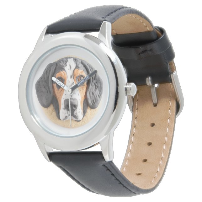Montre Bluetick Coonhound Dog 3D inspiré (Incliné)