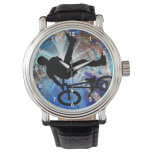 Montre BMX dans le tunnel grunge
