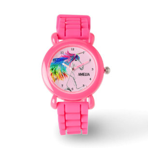 Montre Boho Arc-en-ciel Magique mignonne filles Unicorn r