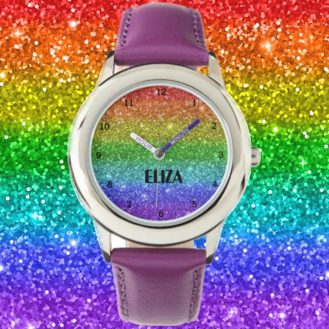 Montre Boho Arc-en-ciel Parties scintillant mignonne fill (Créateur téléchargé)