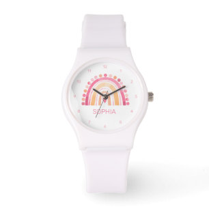 Montre Boho Watercolor Rainbow Pink eWatch