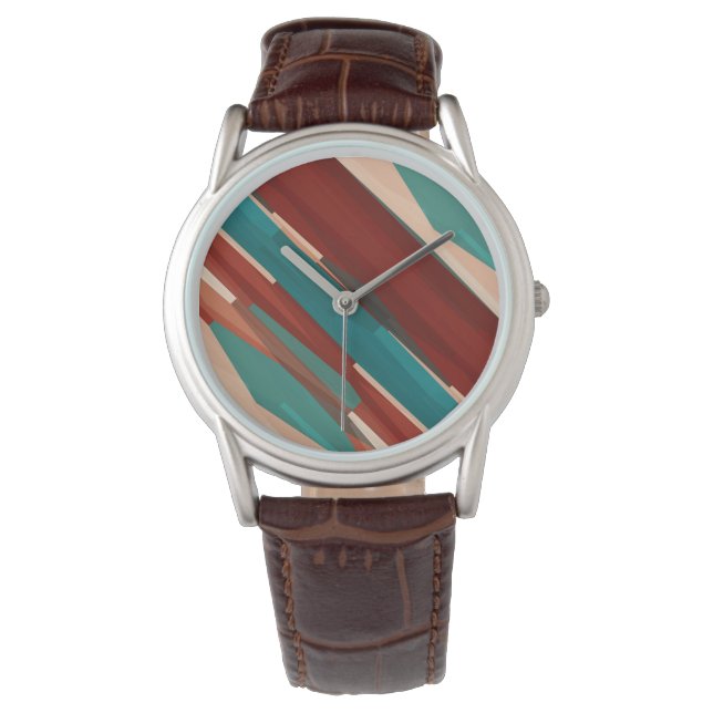 Montre Bois et turquoise (devant)