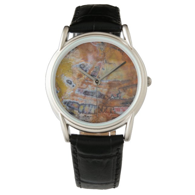 Montre Bois pétrifié Brown (devant)