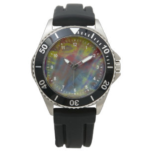 Montre Bois pétrifié horizontal