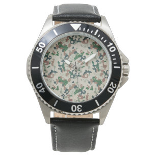 Montre Bois Pixel Terre 