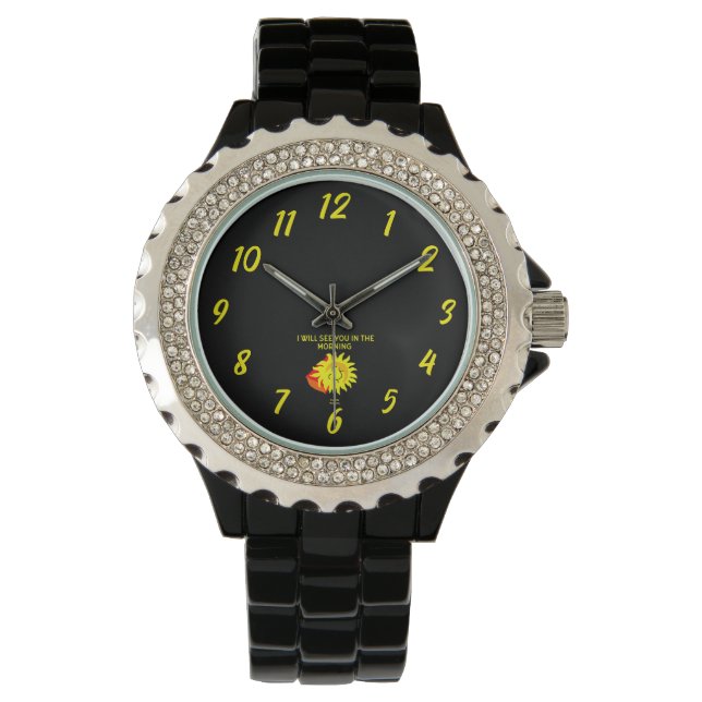 Montre Bonne nuit Sun Femmes Rhinestone Watch (devant)