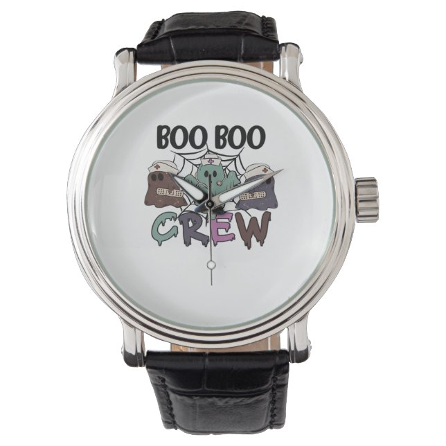 Montre Boo Boo Crew Nurse Halloween Ghost Funny Classic T (devant)