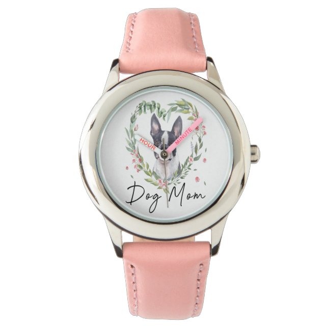 Montre Boston Terrier Guetter enfant Cadeau d'anniversair (devant)
