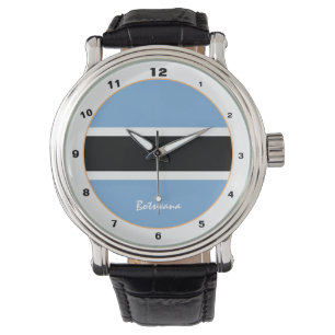 Montre Botswana Flag & Botswana, mode/design branché