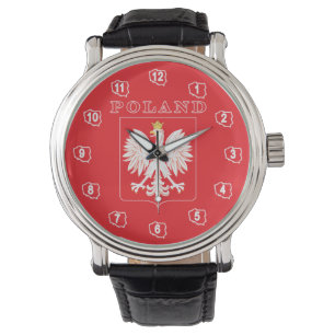 Montre Bouclier rouge aigle polonais