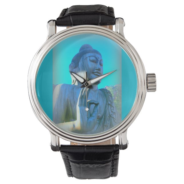 Montre bouddha bleu (devant)