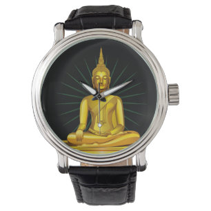 Montre Bouddha d'or
