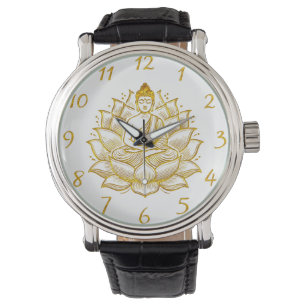 Montre Bouddha sur Lotus Flower.