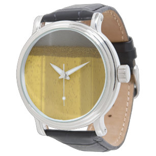Montre Boue de bière avec bulles et mousse