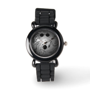 Montre Boule de bowling argentée de remous