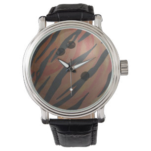 Montre Boule de bowling Tigre Orange