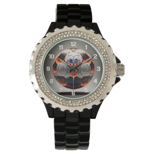 Montre Boule de football croate fière (devant)