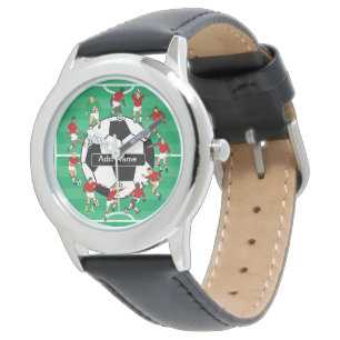Montre Boule de football et joueurs personnalisés