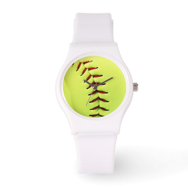 Montre Boule de softball jaune (Recto)