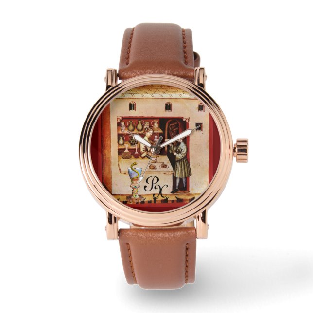 MONTRE BOULE D'HYGÉIE, MÉDECINE, MONOGRAMME DE PHARMACIE (Recto)