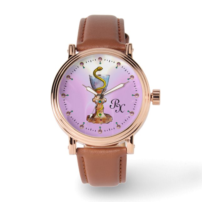 MONTRE BOULE D'HYGÉIE, MÉDECINE, MONOGRAMME DE PHARMACIE (Recto)