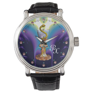 MONTRE BOULE D'HYGÉIE, MÉDECINE, MONOGRAMME DE PHARMACIE