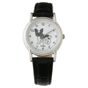 Montre Bouledogue Français à Pieds Noirs Chien de Dessin