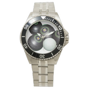 Montre Boules De Pelouse Noire Et Kitty,