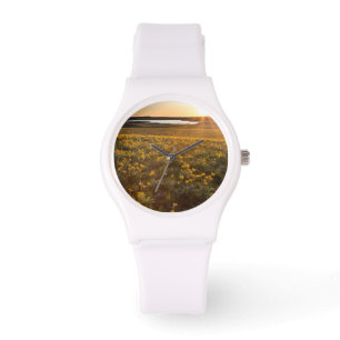 Montre Bouquet de fleurs sauvages de Balsamroot à feuille