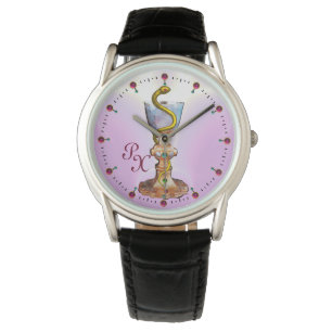 Montre BOWL OF HYGEIA MONOGRAM Medicine, Pharmacie, Rose