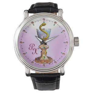 Montre BOWL OF HYGEIA MONOGRAM Medicine, Pharmacie, Rose