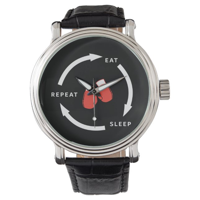 Montre Boxer Boxer Manger Sommeil Répéter Le Ventilateur  (devant)