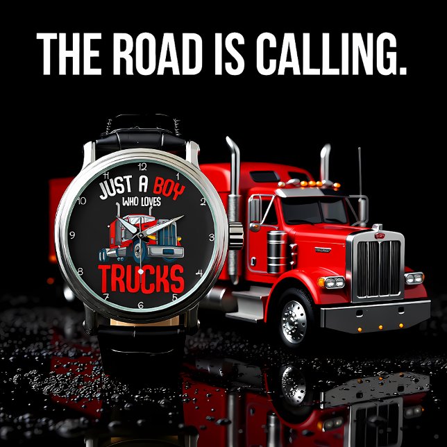 Montre Boy Who Loves Red Trucks (Créateur téléchargé)