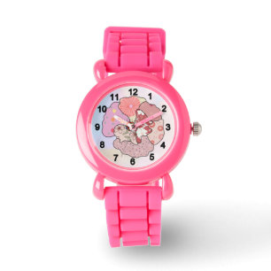 Montre-bracelet à fleurs brodées