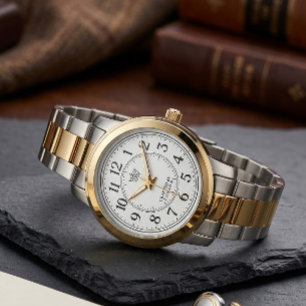 Montre bracelet à lien bicolore sophistiqué