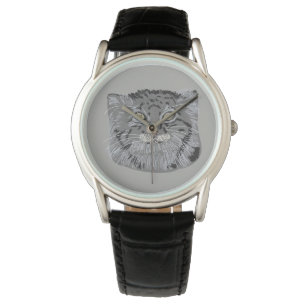 Montre-bracelet d'animaux sauvages de chat de