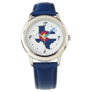 Montre-bracelet de drapeau du Colorado d'ensemble