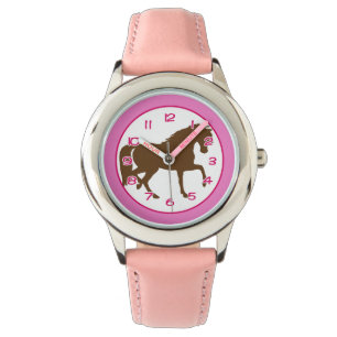 Montre-bracelet de thème de cheval avec les
