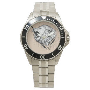 Montre Bracelet E-montre Design Tête de Lion Premium