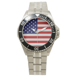 Montre Bracelet en acier inoxydable pour drapeau a