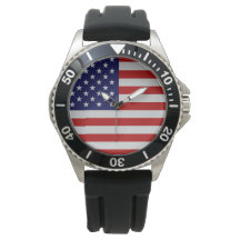 Montre Bracelet en acier inoxydable pour drapeau a