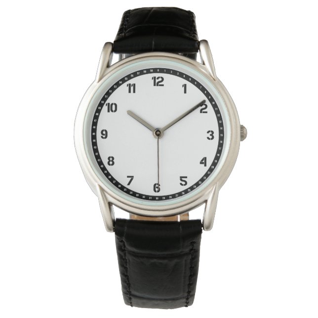 Montre Bracelet en caoutchouc protège-couronne noire (devant)