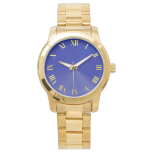 Montre-bracelet or Blue Unisex Oversize