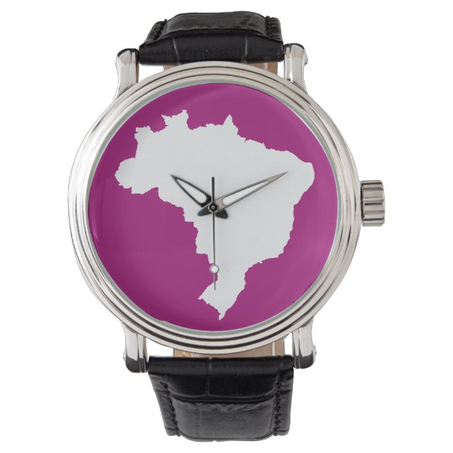 Montre Brésil festif pourpre (devant)